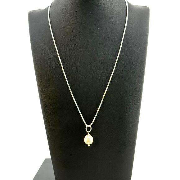 Nadine Leo Mississippi River Pearl Co Sterling Pearl Pendant Necklace - Picture 1 of 3